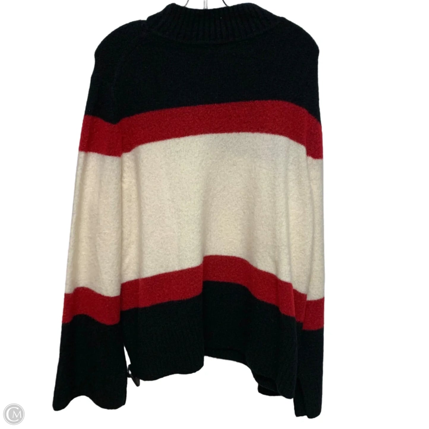 Sweater By Banana Republic In Black & Red, Size: Xl