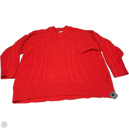 Sweater By J. Crew In Red, Size: 2x
