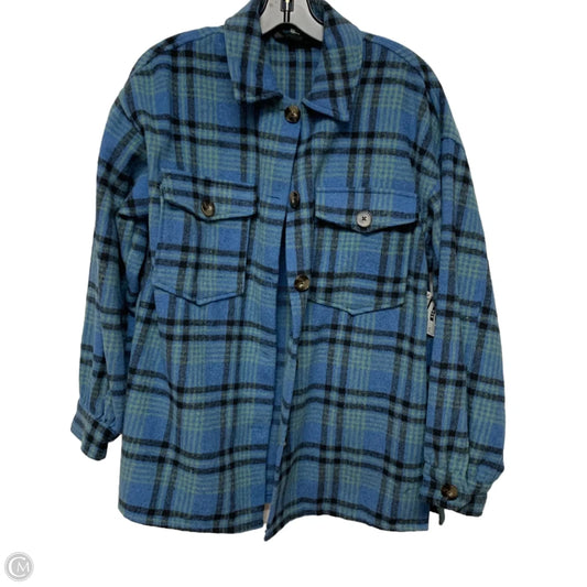 Jacket Shirt By Forever 21 In Plaid Pattern, Size: S