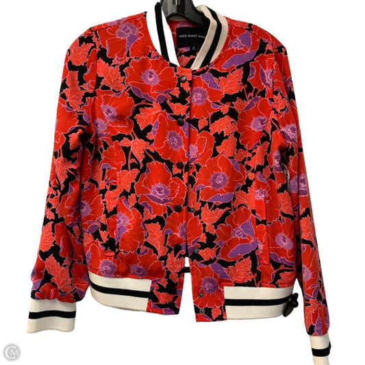 Jacket Other By Who What Wear In Purple & Red, Size: S