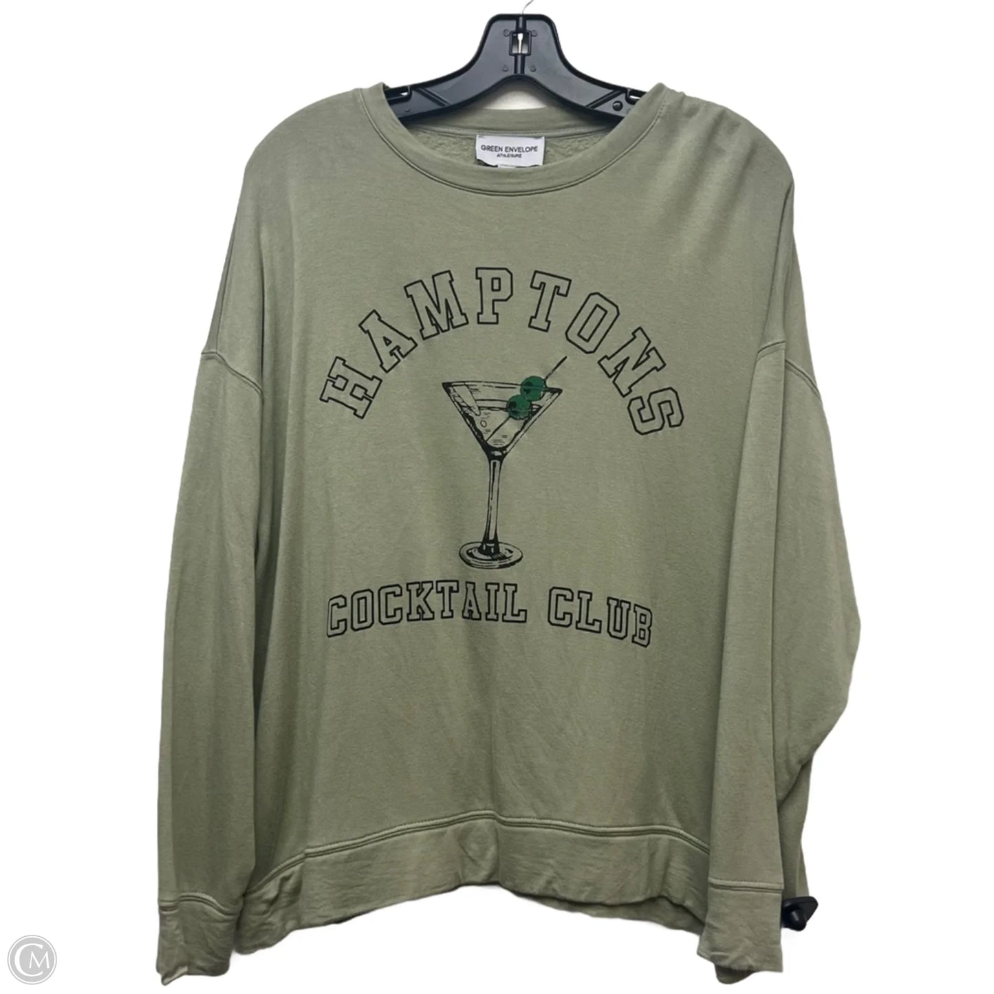 Sweatshirt Crewneck By Green Envelope In Green, Size: L