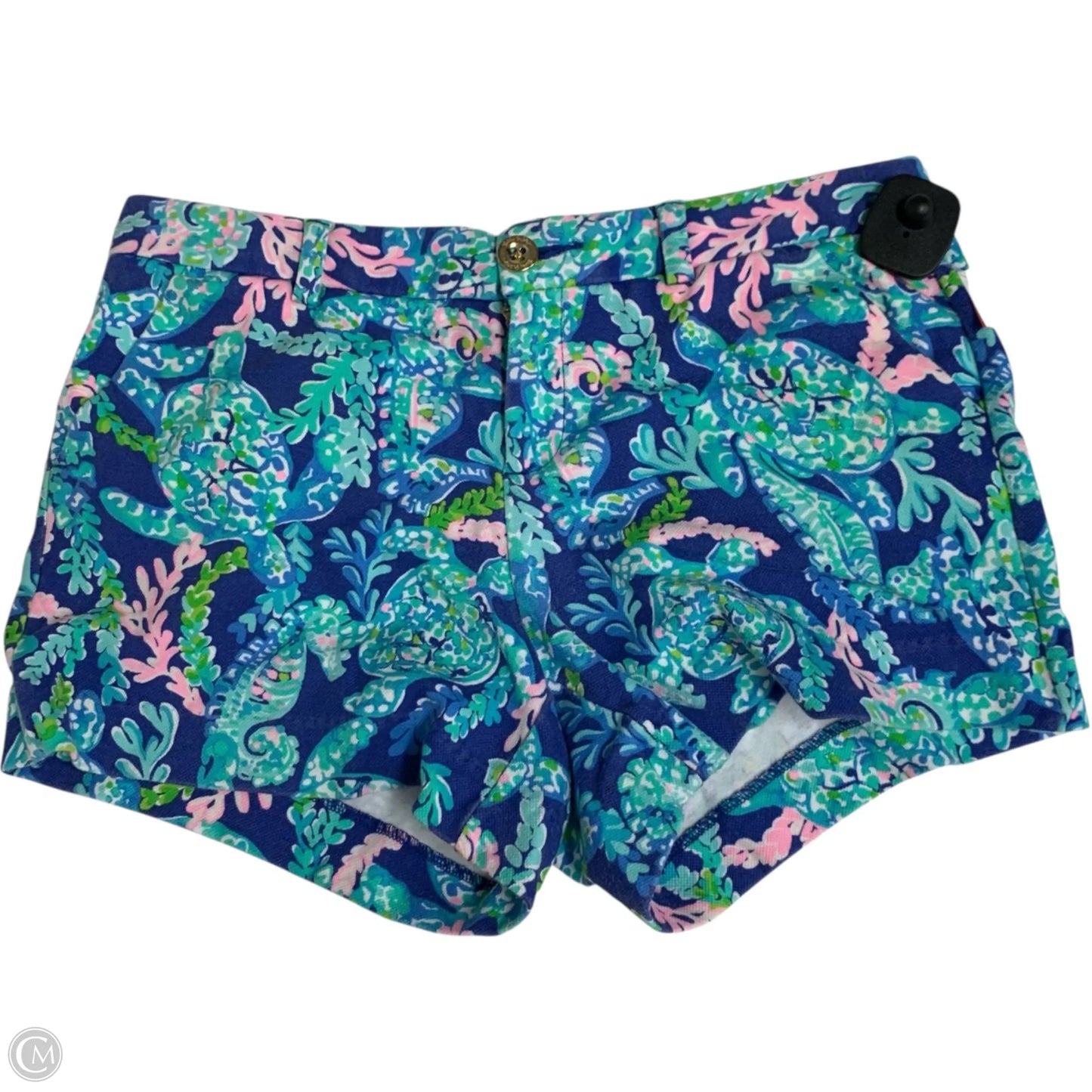 Shorts Designer By Lilly Pulitzer In Blue & Green, Size: M