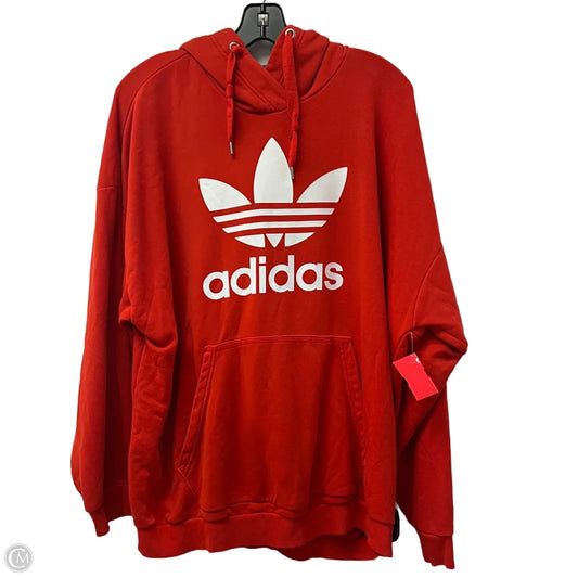 Athletic Sweatshirt Hoodie By Adidas In Red, Size: Xl