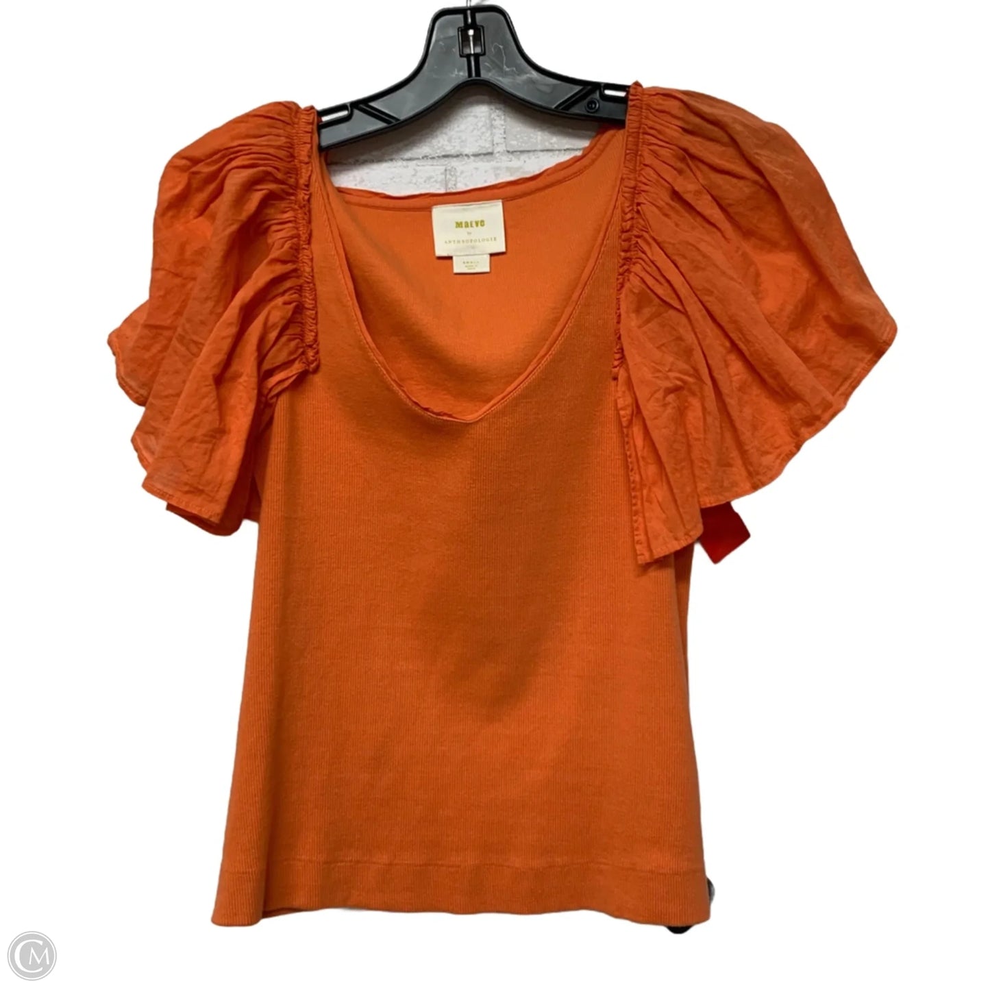 Top Short Sleeve By Maeve In Orange, Size: S