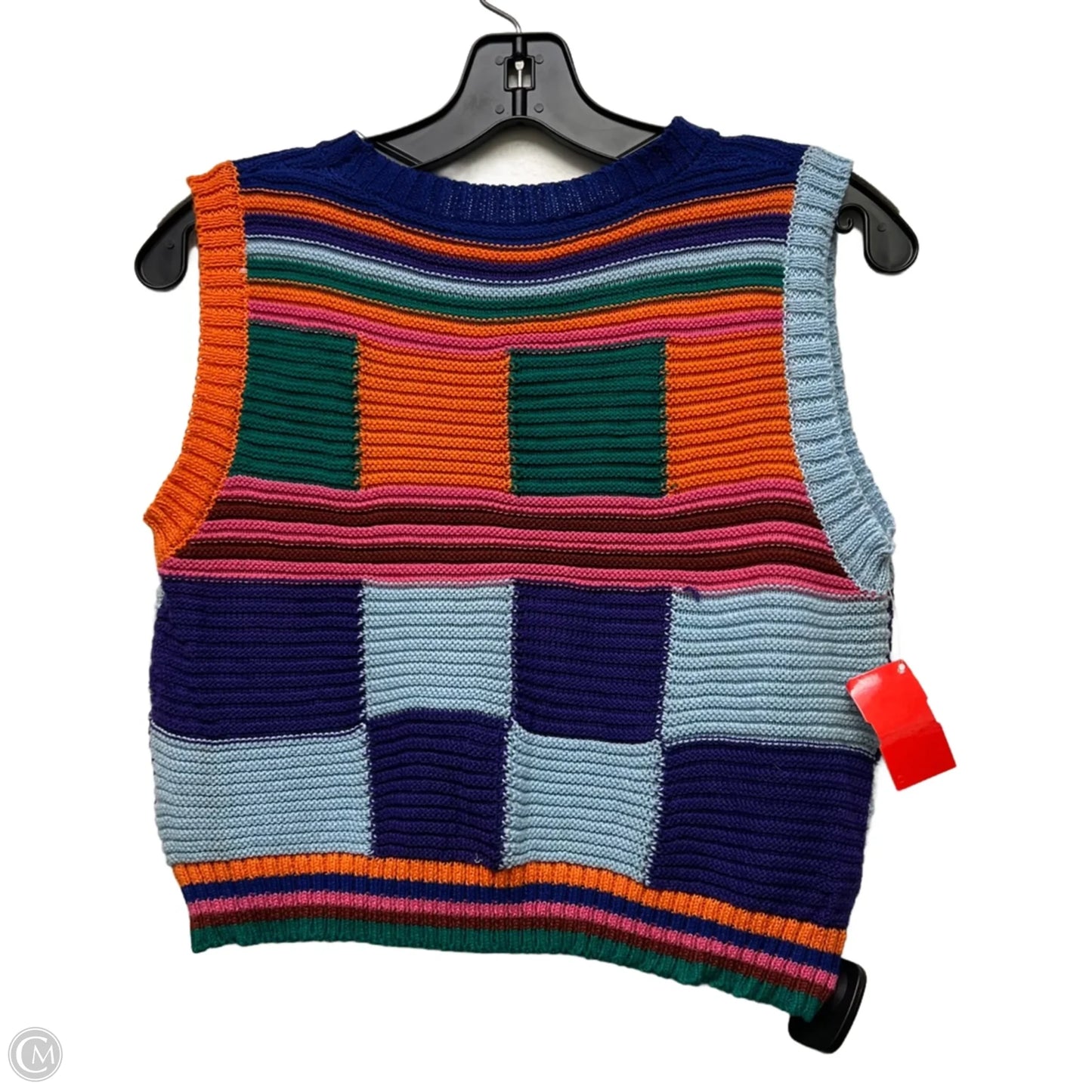 Vest Sweater By Clothes Mentor In Multi-colored, Size: Xl