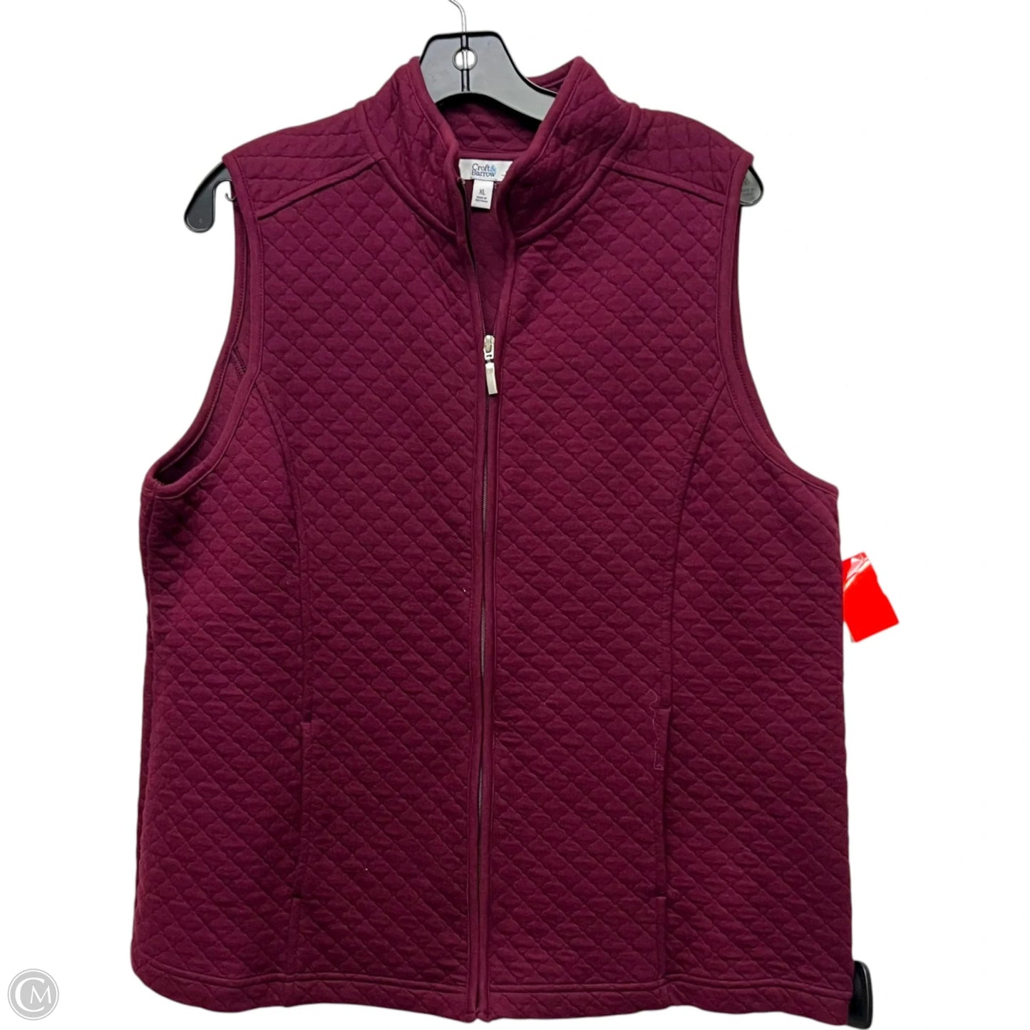 Vest Puffer & Quilted By Croft And Barrow In Maroon, Size: Xl