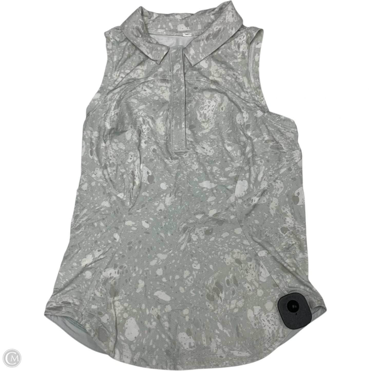 Athletic Tank Top By Lululemon In Green & White, Size: S