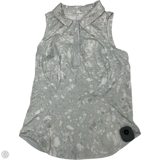 Athletic Tank Top By Lululemon In Green & White, Size: S