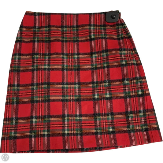 Skirt Mini & Short By Talbots In Plaid Pattern, Size: Xsp