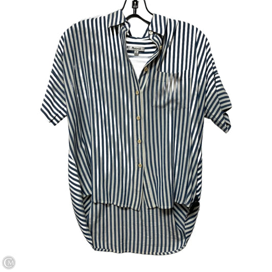 Top Short Sleeve By Madewell In Striped Pattern, Size: Xs
