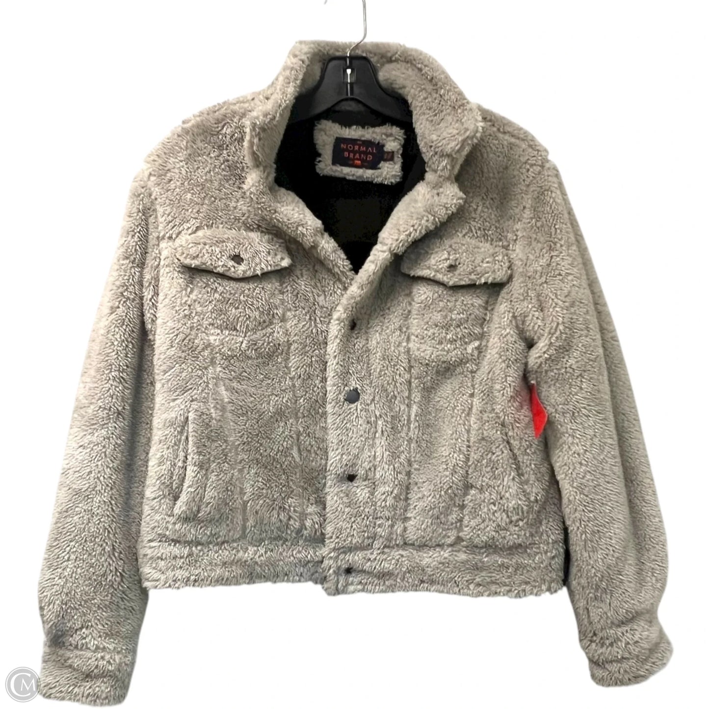 Jacket Faux Fur & Sherpa By The Normal Brand In Grey, Size: Xs