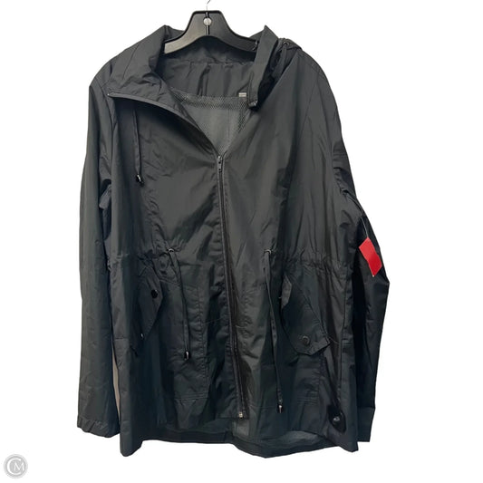 Coat Raincoat By Clothes Mentor In Grey, Size: L
