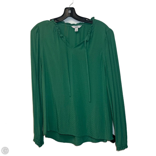 Top Long Sleeve By Croft And Barrow In Green, Size: S