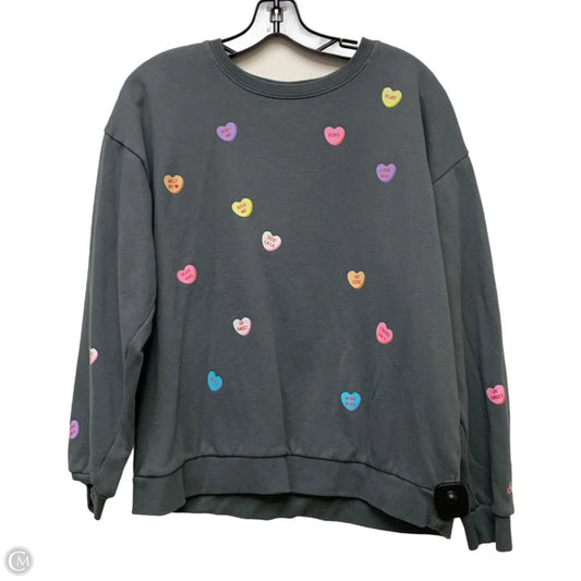 Sweatshirt Crewneck By Sweethearts In Grey, Size: L