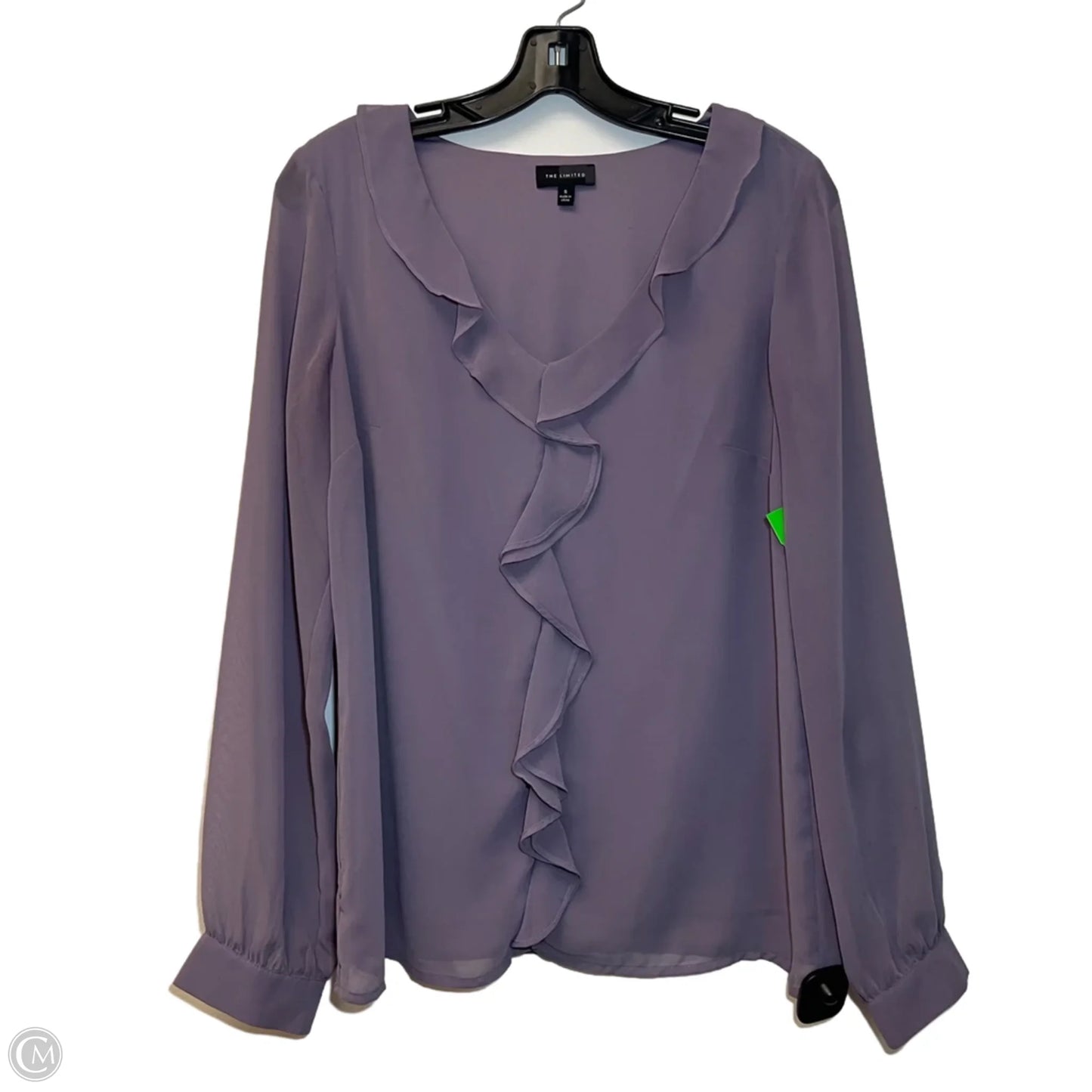 Blouse Long Sleeve By Limited In Purple, Size: S