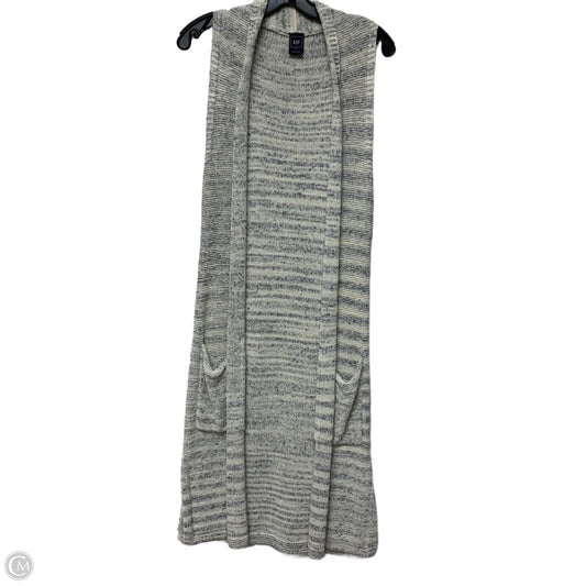 Vest Sweater By Gap In Blue & Cream, Size: Xs