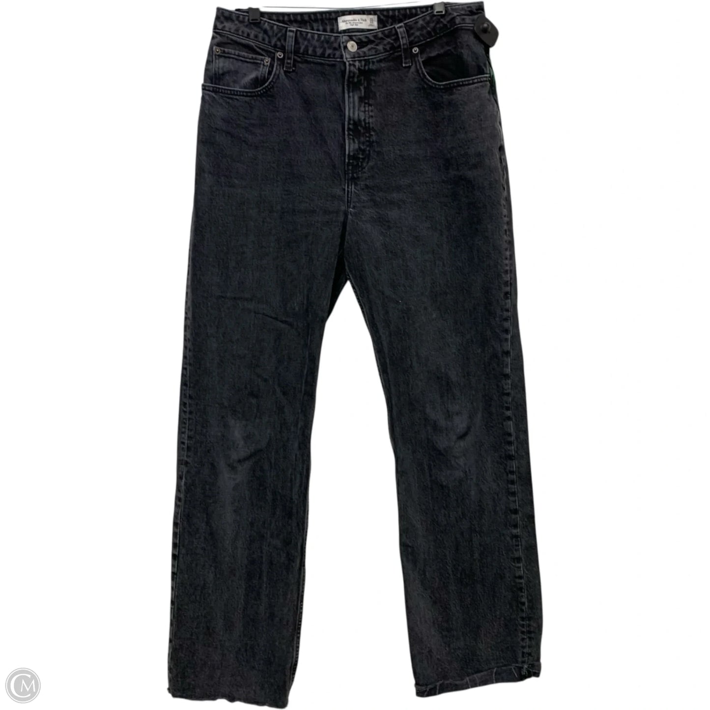 Jeans Boyfriend By Abercrombie And Fitch In Black Denim, Size: 12l
