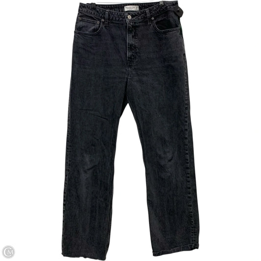 Jeans Boyfriend By Abercrombie And Fitch In Black Denim, Size: 12l