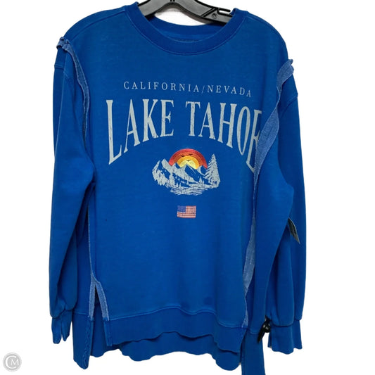 Sweatshirt Crewneck Lake Tahoe In Blue, Size: M