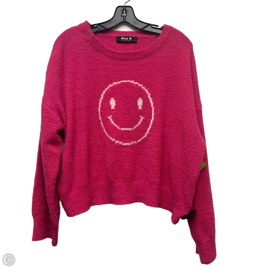 Sweater By Blue B In Pink, Size: L