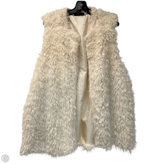 Vest Faux Fur & Sherpa By Jennifer Lauren In Cream, Size: 3x