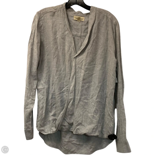 Tunic Long Sleeve By Cloth & Stone In Grey, Size: L