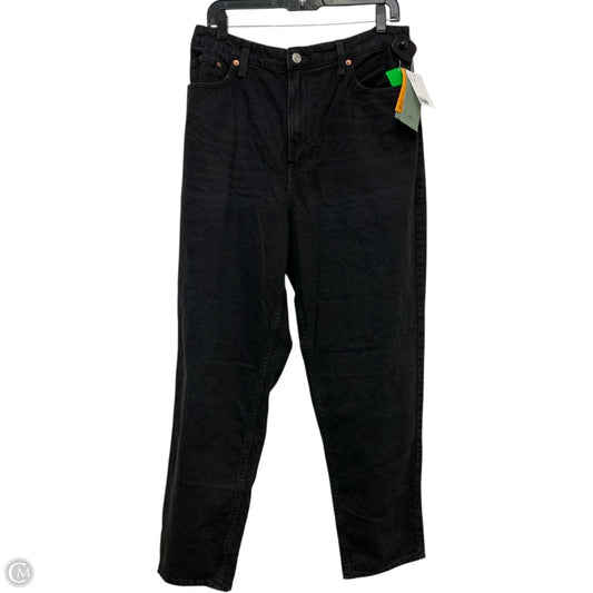 Jeans Straight By Asos In Black Denim, Size: 14