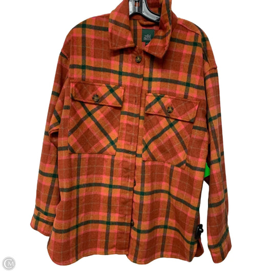 Jacket Shirt By Wild Fable In Orange, Size: M