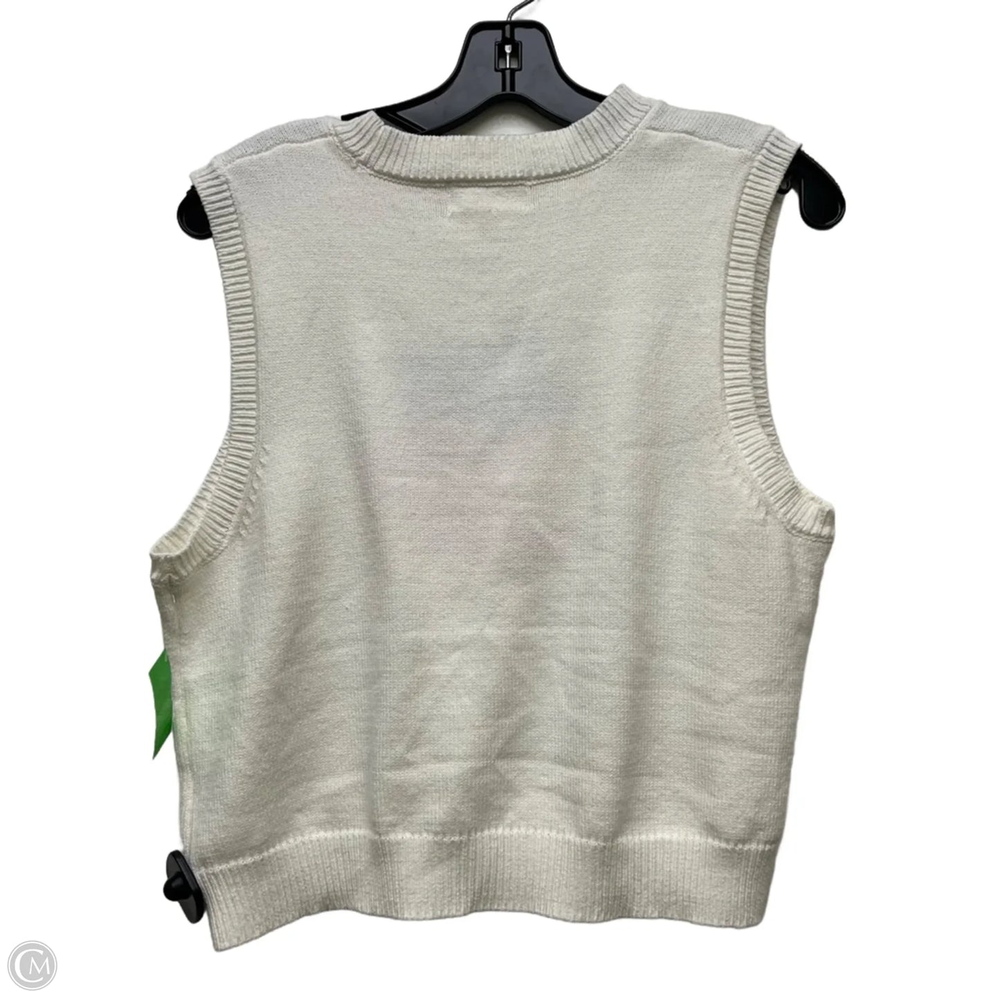 Vest Sweater By Jessica Simpson In Orange & White, Size: Xl