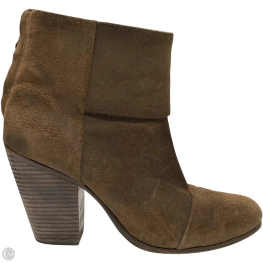 Boots Ankle Heels By Rag And Bone In Brown, Size: 11
