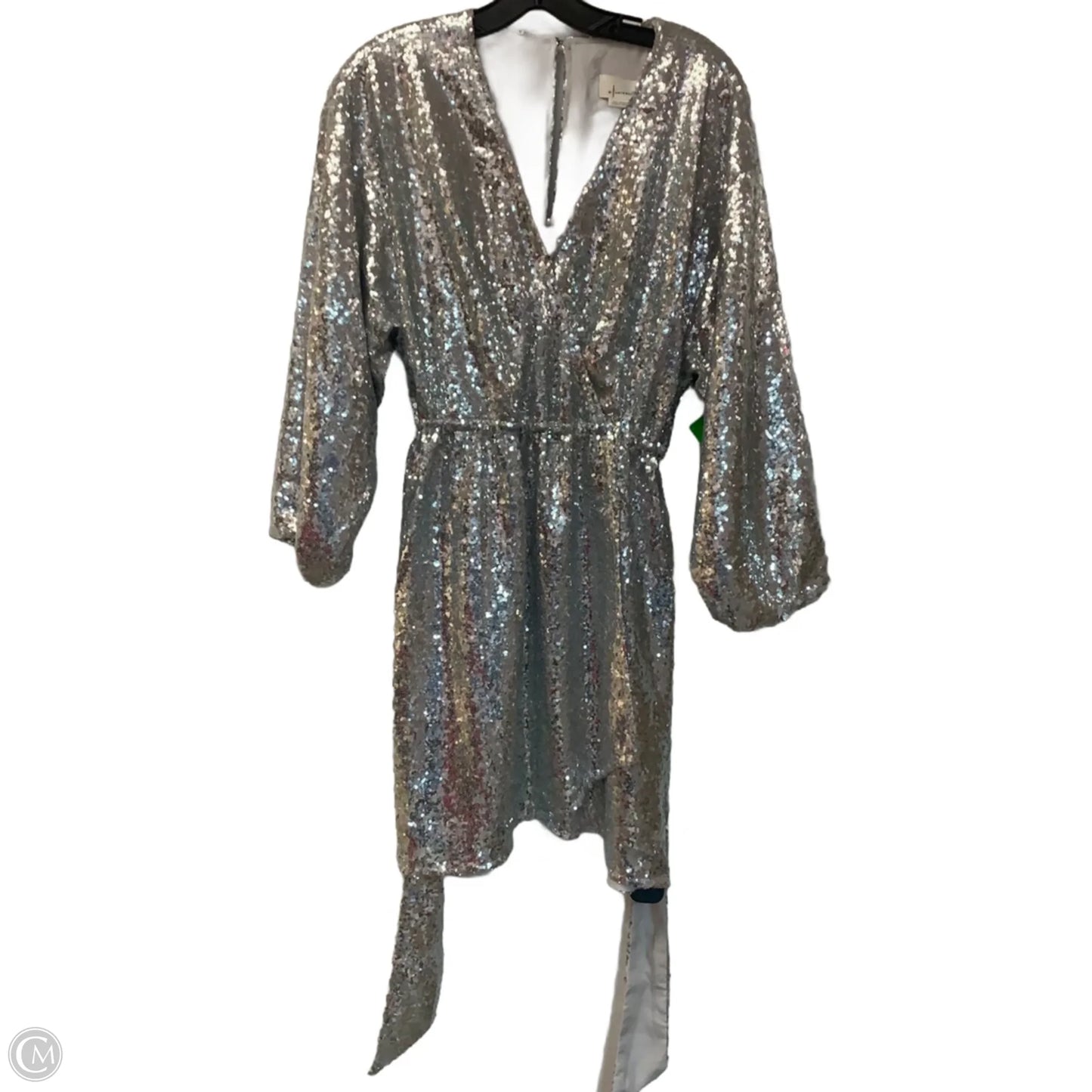 Dress Party Short By Anthropologie In Silver, Size: S