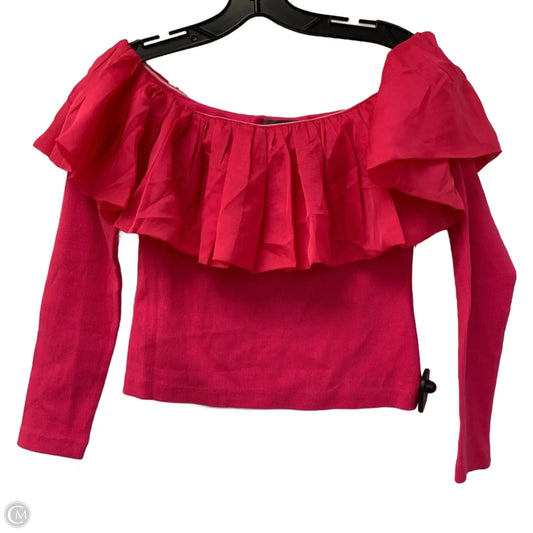 Top Long Sleeve By Anthropologie In Pink, Size: M