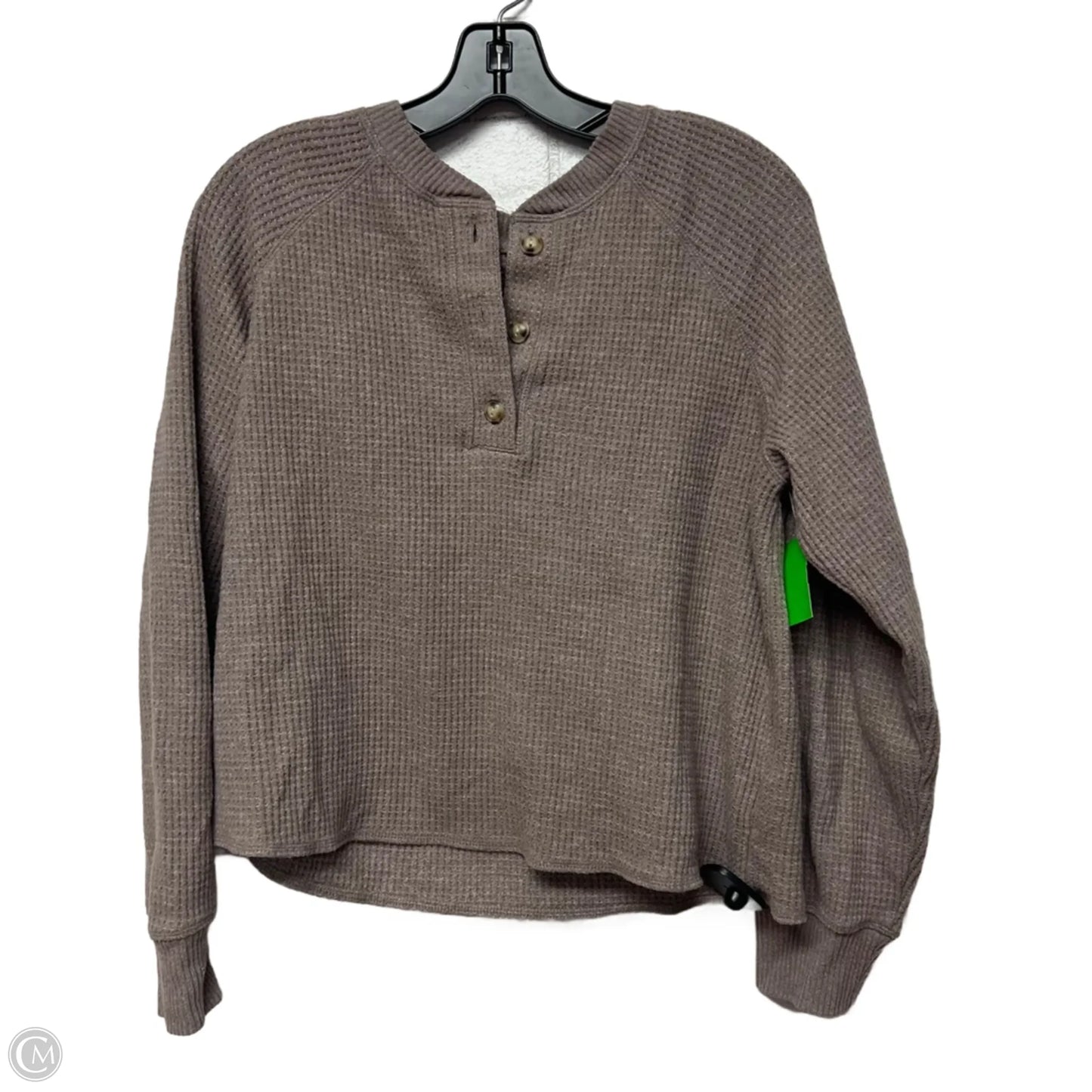 Top Long Sleeve By Old Navy In Brown, Size: M