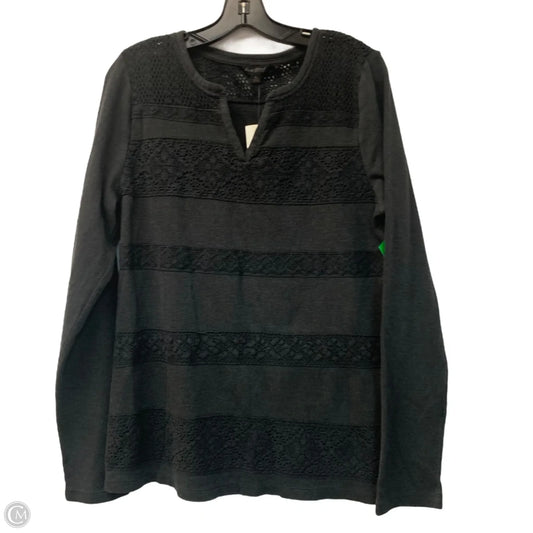 Top Long Sleeve By Lucky Brand In Grey, Size: Xl