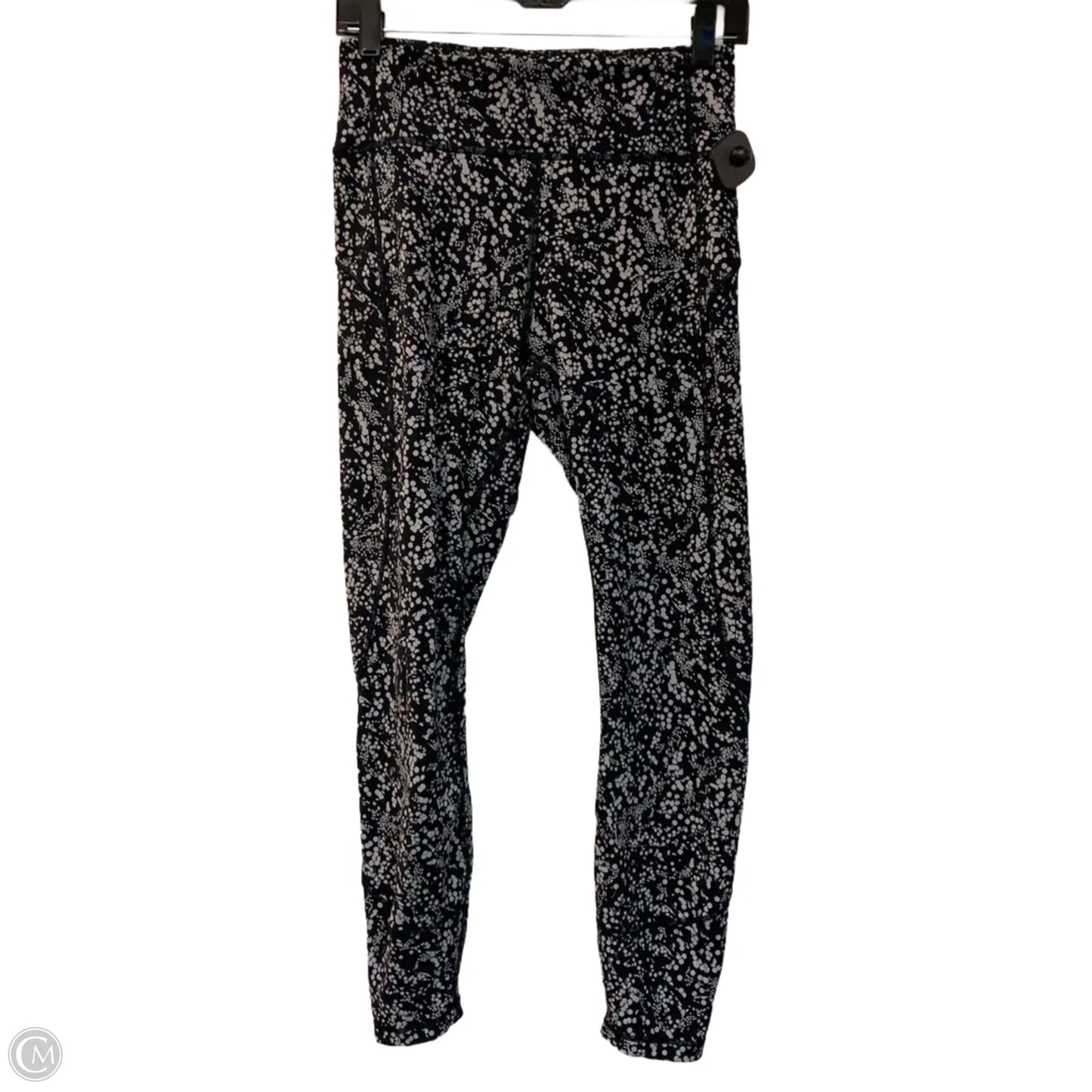 Athletic Leggings By Lululemon In Black & White, Size: M