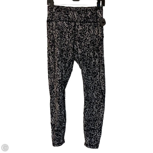 Athletic Leggings By Lululemon In Black & White, Size: M