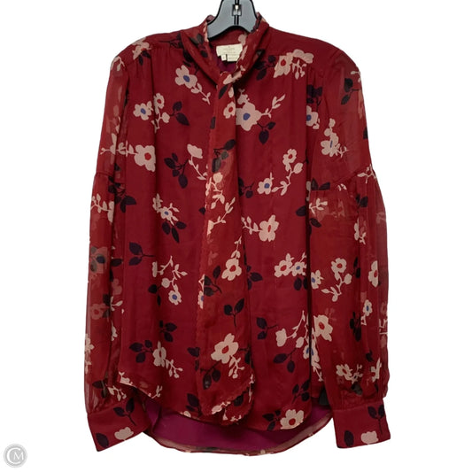 Top Long Sleeve Designer By Kate Spade In Red, Size: M