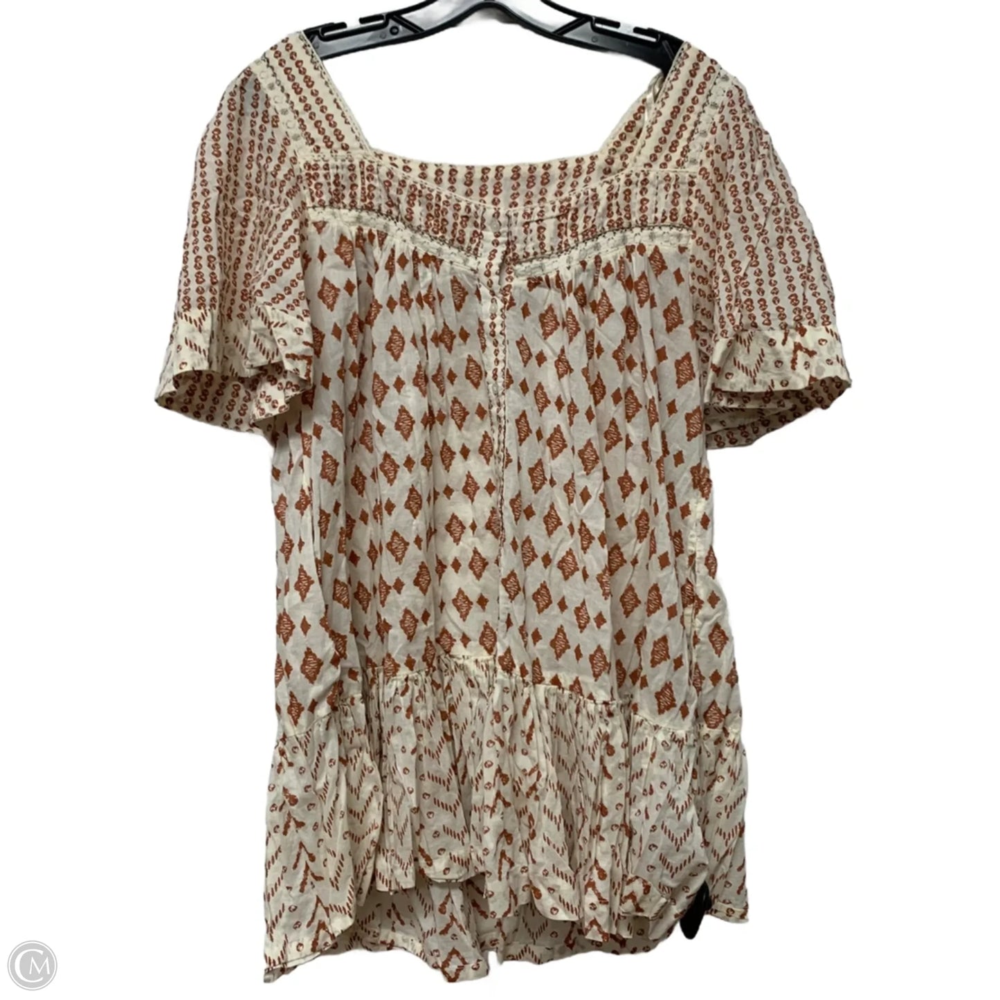 Dress Casual Short By Free People In Orange & White, Size: M