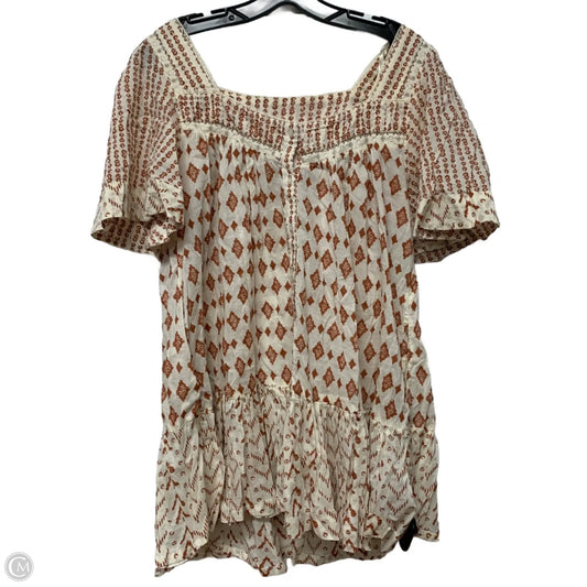 Dress Casual Short By Free People In Orange & White, Size: M