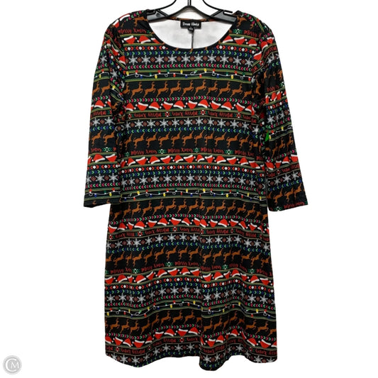 Dress Casual Short By Dress Works In Black & Red, Size: S