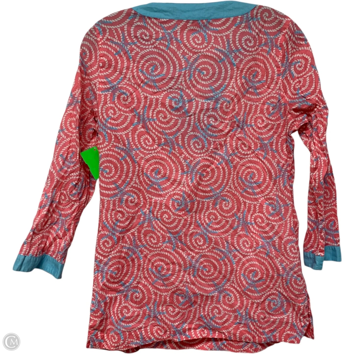 Tunic Long Sleeve By Vineyard Vines In Blue & Pink, Size: S