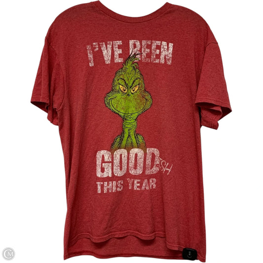 Top Short Sleeve The Grinch In Green & Red, Size: M