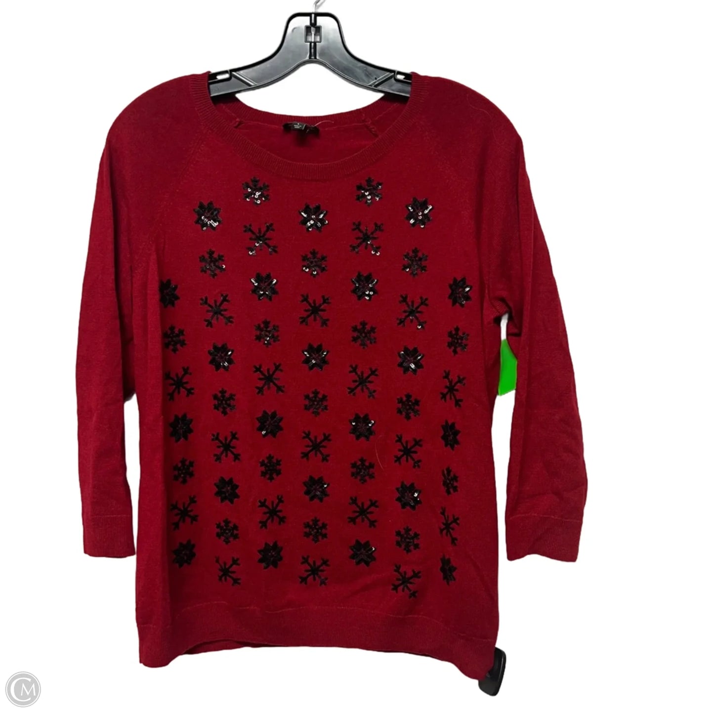 Sweater By Talbots In Blue & Pink, Size: L