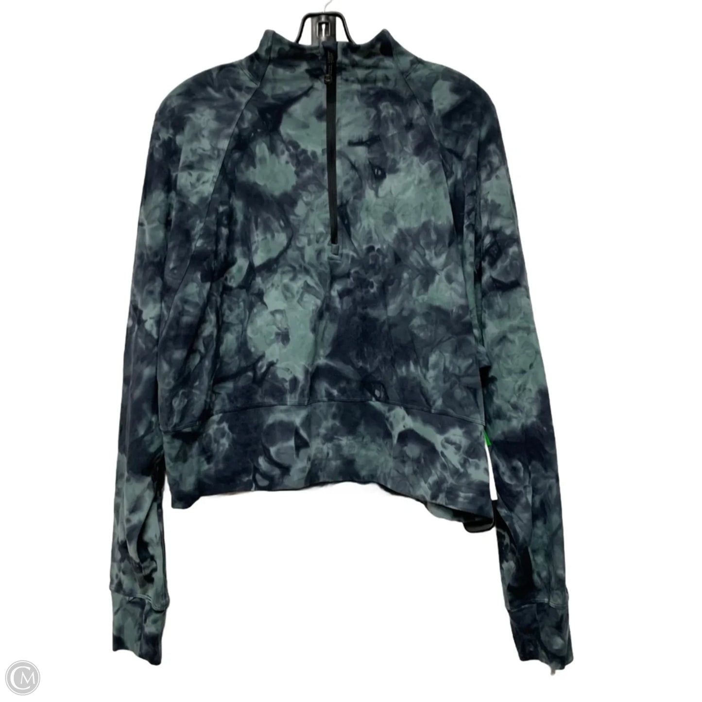 Athletic Top Long Sleeve Collar By Lululemon In Blue, Size: L