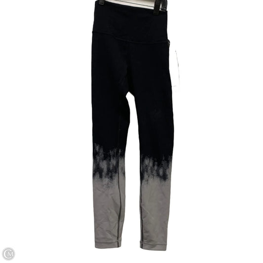 Athletic Leggings By Lululemon In Black & Grey, Size: Xs