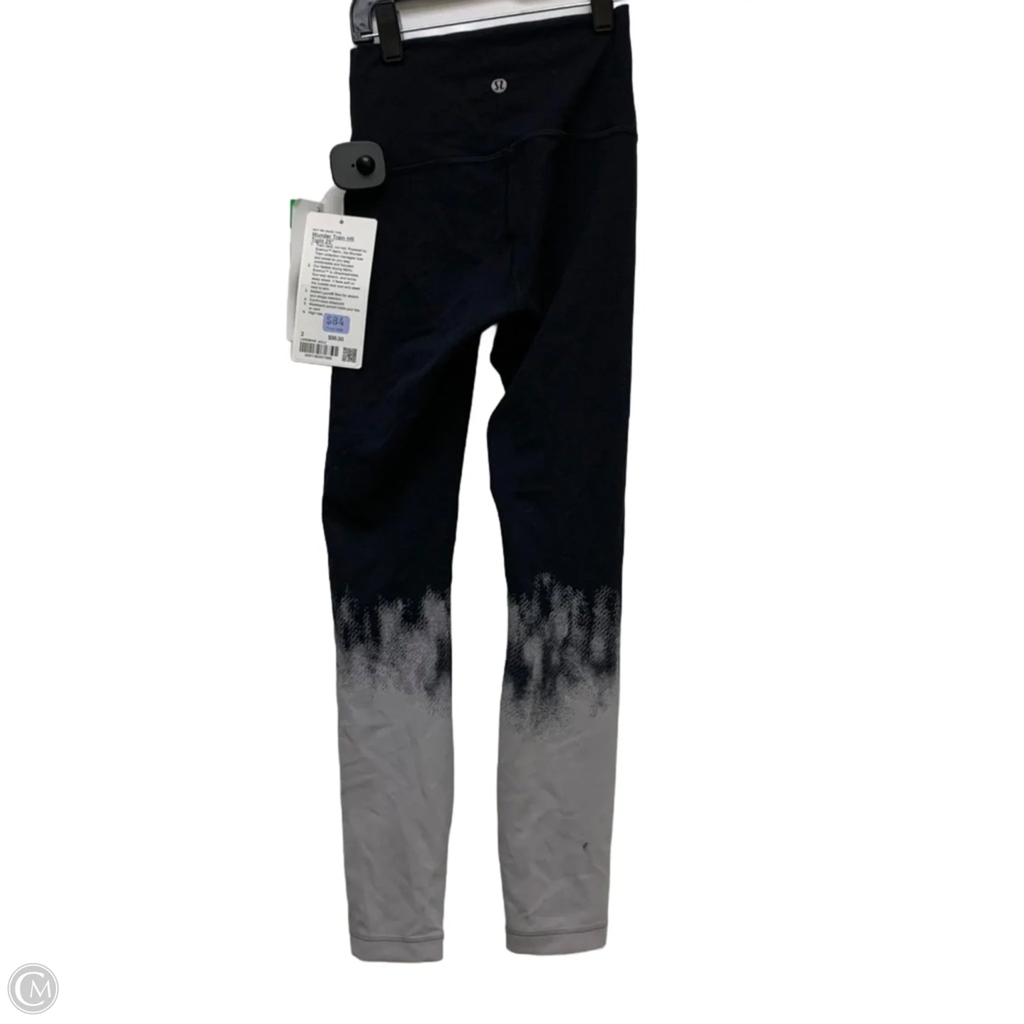 Athletic Leggings By Lululemon In Black & Grey, Size: Xs