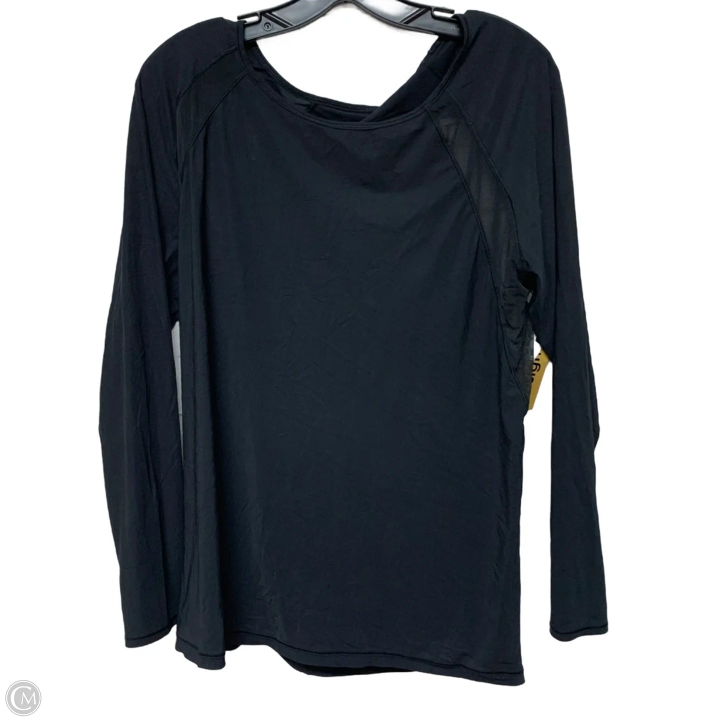 Athletic Top Long Sleeve Crewneck By Lululemon In Black, Size: L