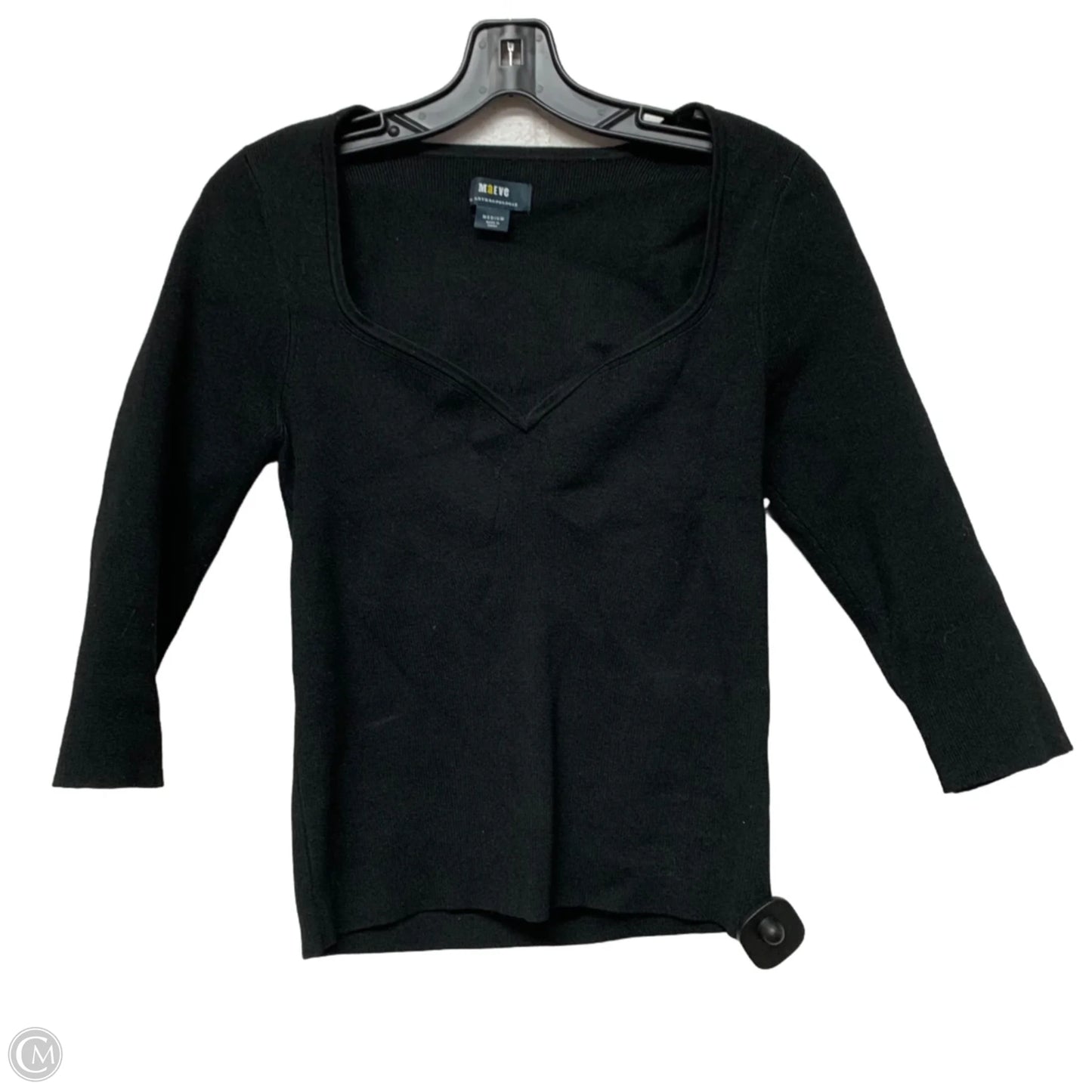 Top Long Sleeve By Maeve In Black, Size: M