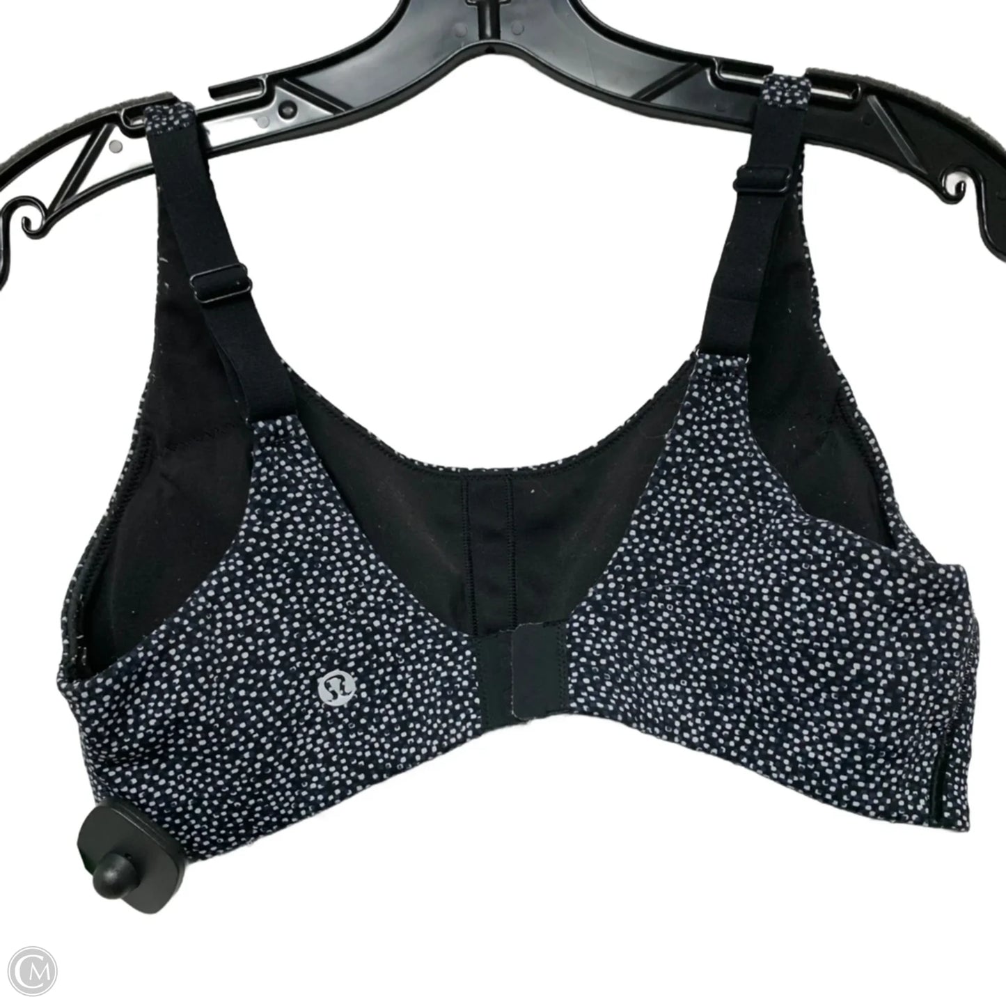 Athletic Bra By Lululemon In Black & Blue, Size: M
