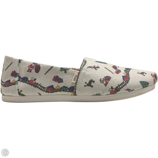 Shoes Flats By Toms In Silver, Size: 8.5